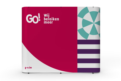 GO! Promotiemateriaal Rechte Wand 3X3 Ontwerp 2