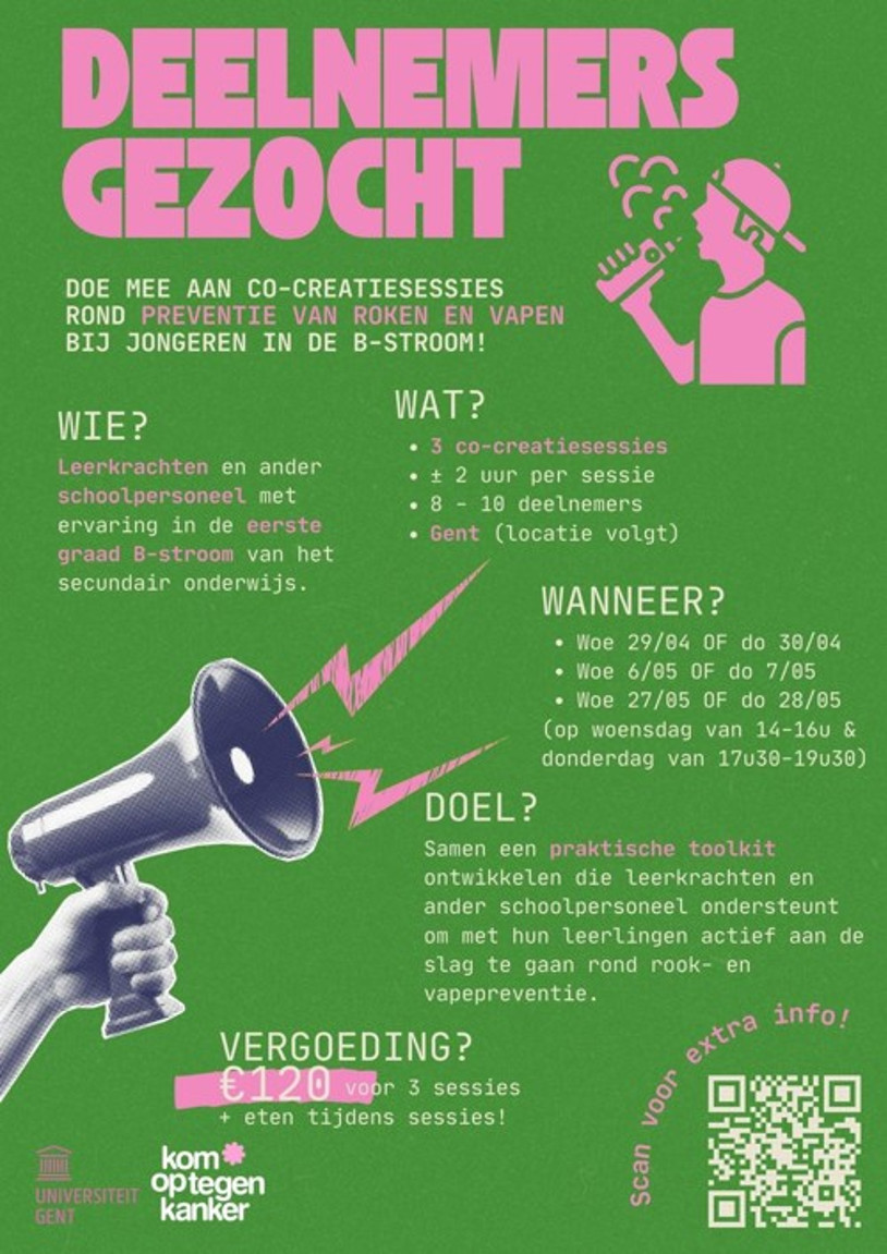 Deeelnemers Gezocht Affiche