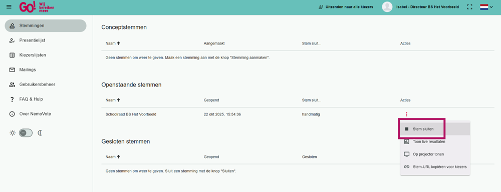 Stem Sluiten Nemovote