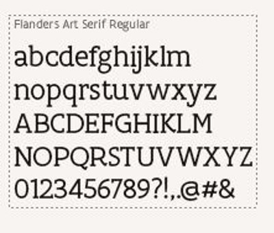 Voorbeeld van het lettertype Flanders Art Serif Regular