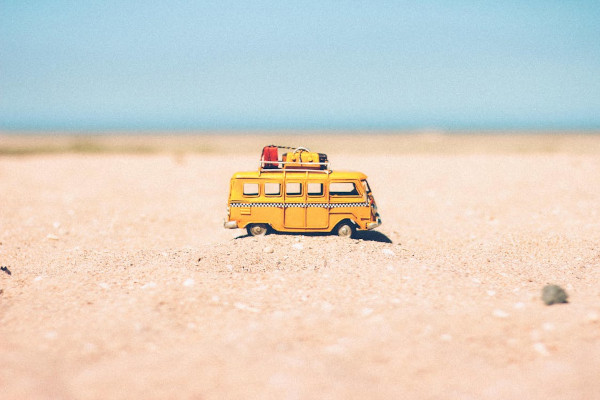 Modelbouwauto'tje Op Het Strand