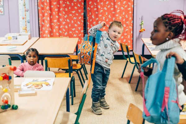 Drie Kleuters In De Klas