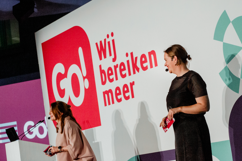 GO! Nieuwjaarsevenement Presentatrices Nathalie En Johanna