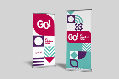 GO! Promotiemateriaal Roll Up Ontwerp 1 En 2