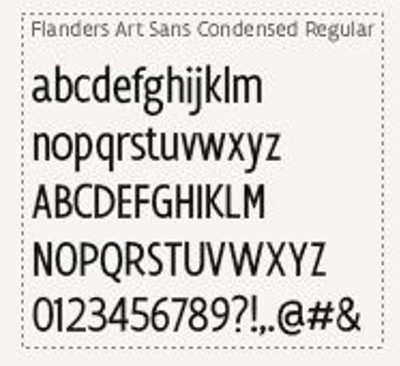 Lettertype Flanders Art Condenst Regulare